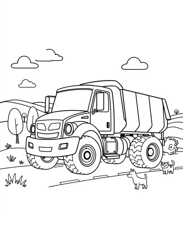 Kipper truck Coloring page