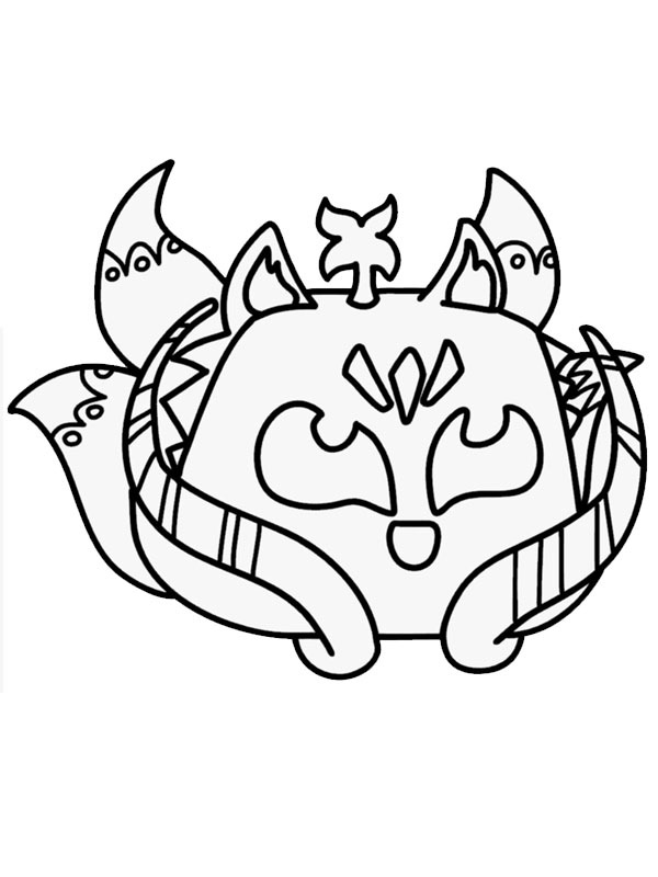 Kitsune Fruit Blox Fruits Coloring page