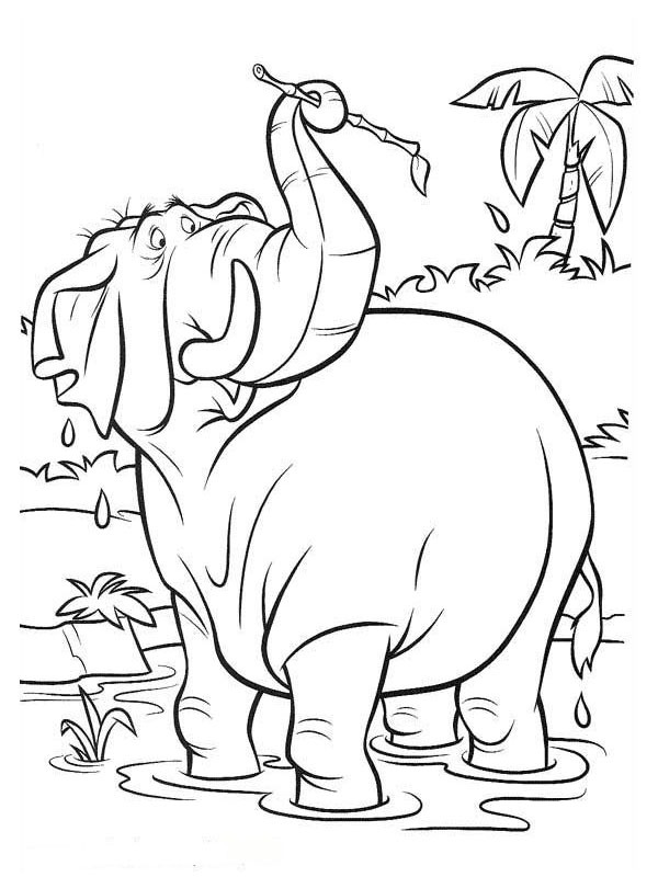 Colonel Hathi Coloring page