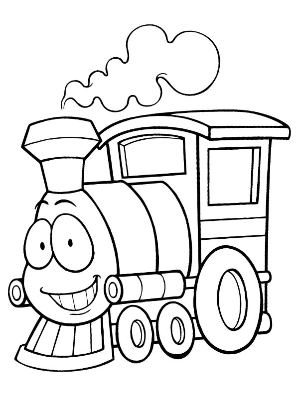 Laughing train Coloring page