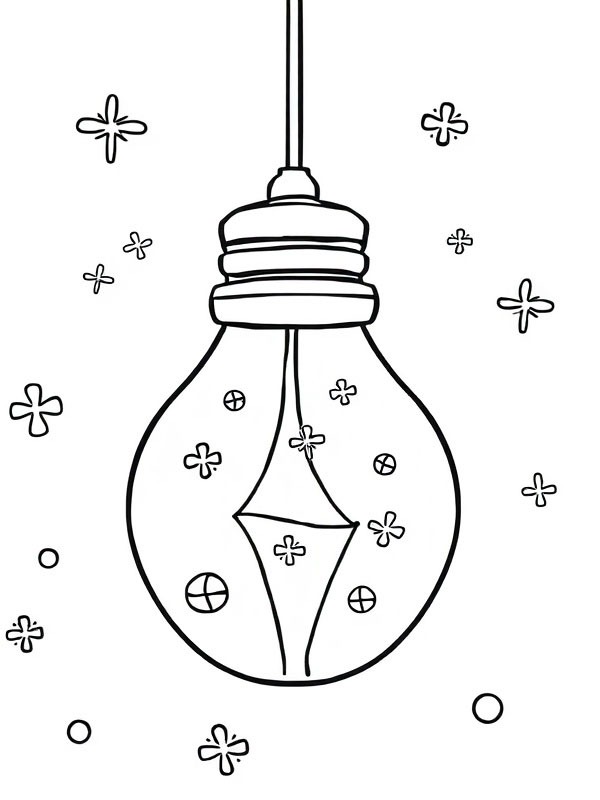 Large Christmas Light Coloring page