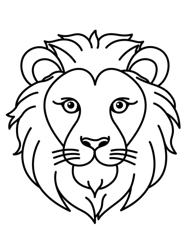 Lion Face Coloring page