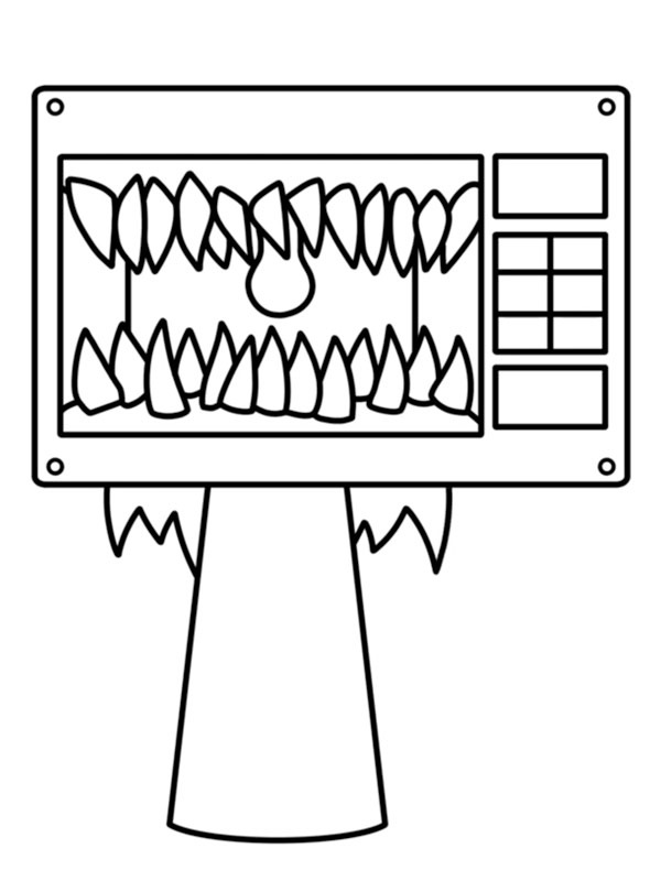 Lily Microwave (Incredibox Sprunki) Coloring page