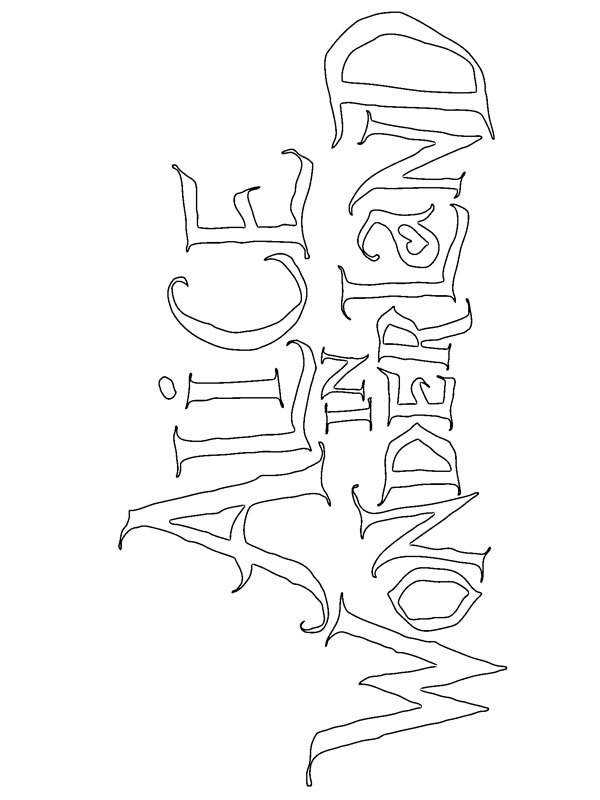 Logo Alice in Wonderland Coloring page