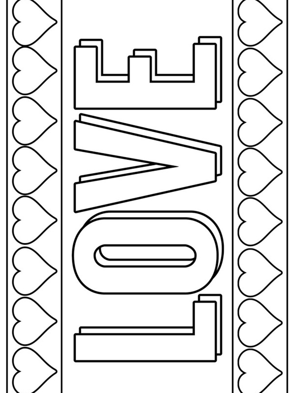 Love Coloring page