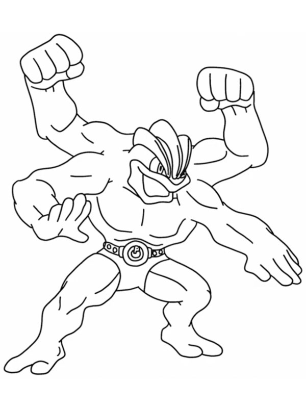 Machamp (Pokémon) Coloring page