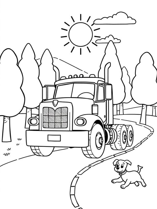 Mack truck Coloring page