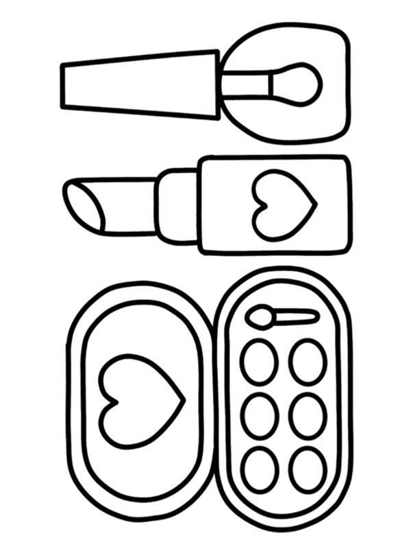 Makeup accessories Coloring page