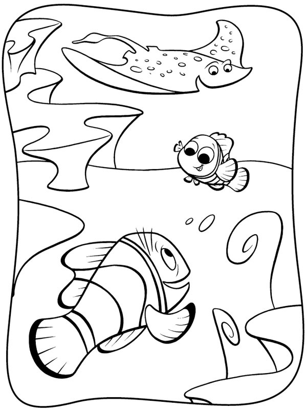 Marlin and Nemo Coloring page