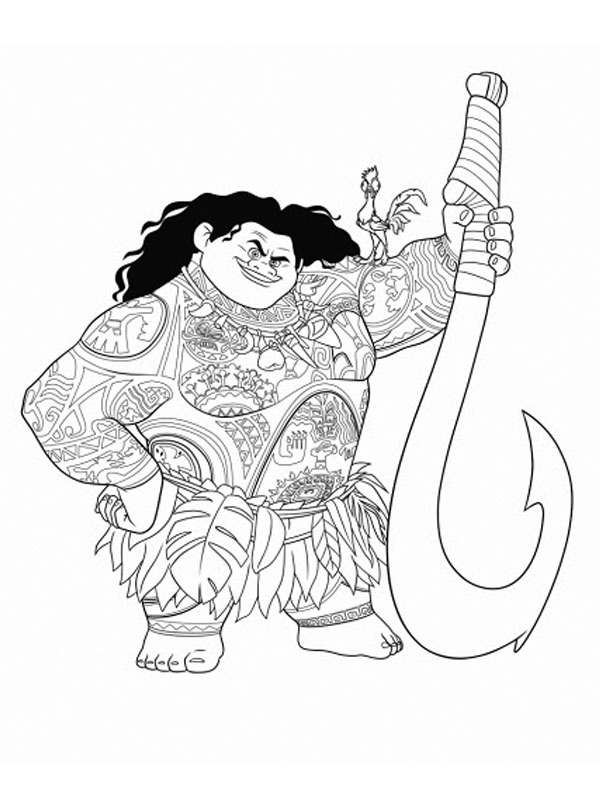 Maui (Vaiana) Coloring page