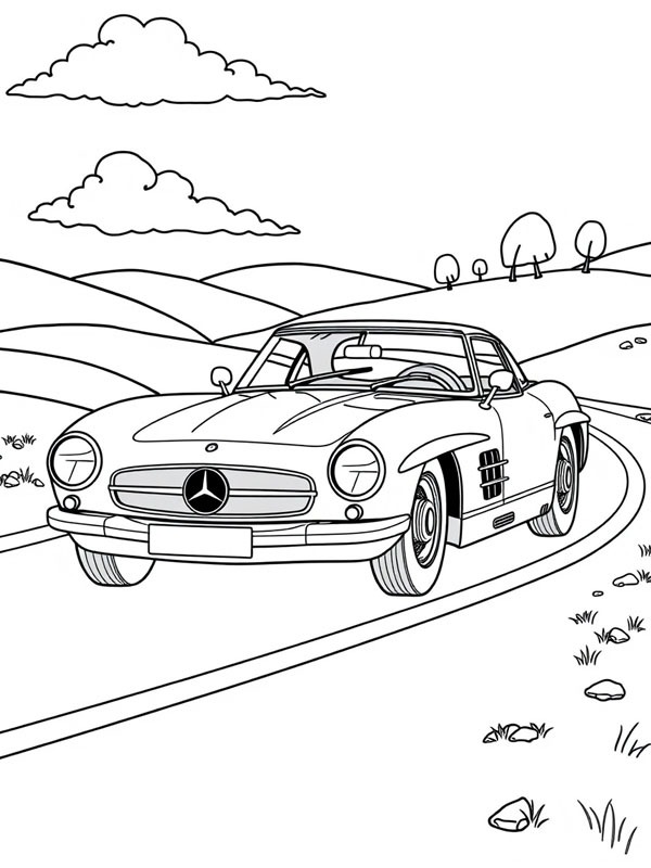 Mercedes-Benz 300 SLR Coloring page