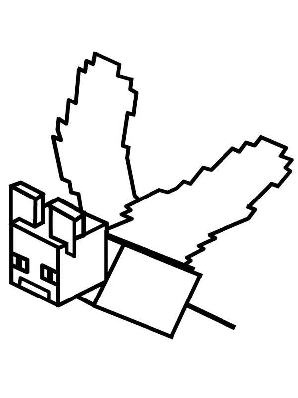 Minecraft Bat Coloring page