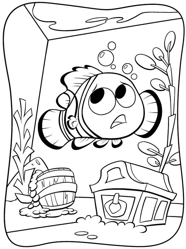 Nemo in the aquarium Coloring page