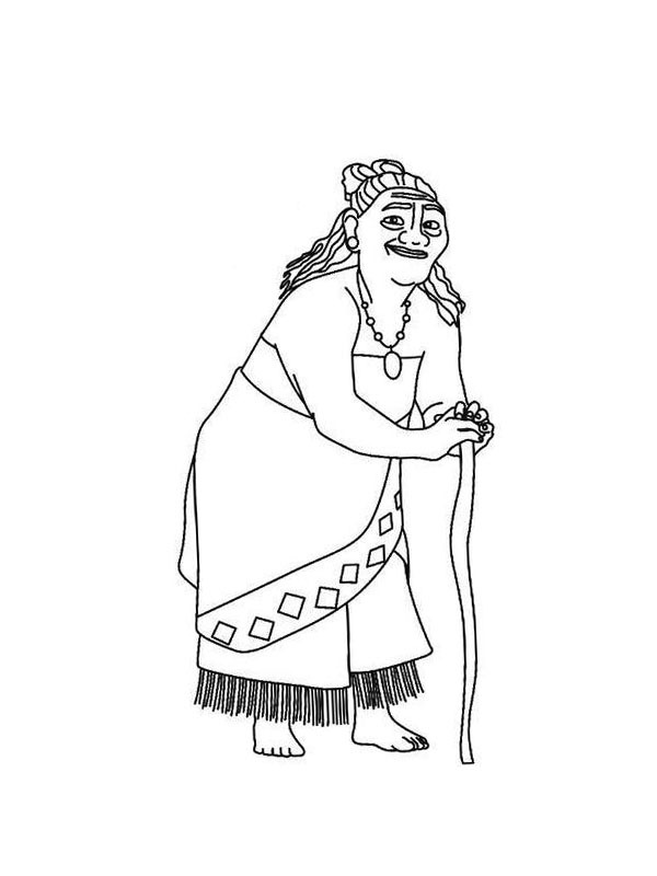 Grandma Tala (Vaiana) Coloring page