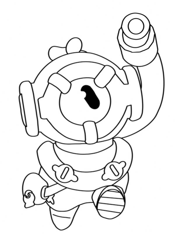 Otis Brawl Stars Coloring page