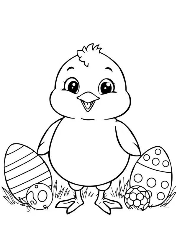 Easter Chick Coloring page