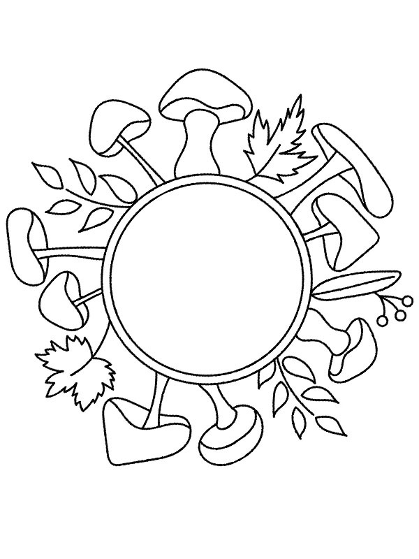 Mandala mushroom Coloring page