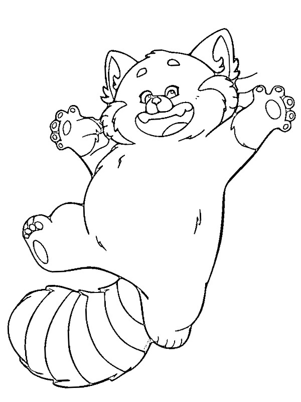 Red Panda Mei Coloring page