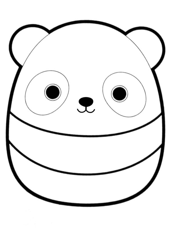 Panda Stanley Squishmallows Coloring page