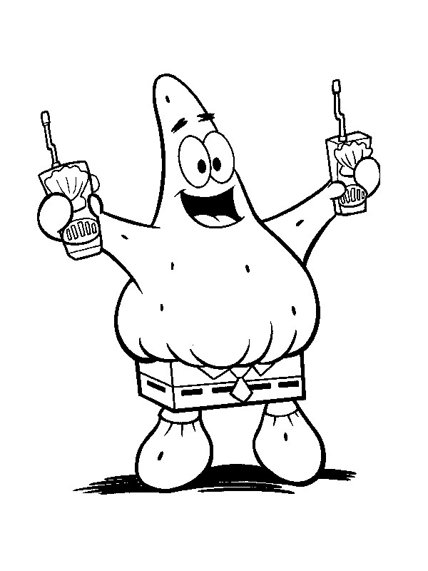 funny patrick coloring pages