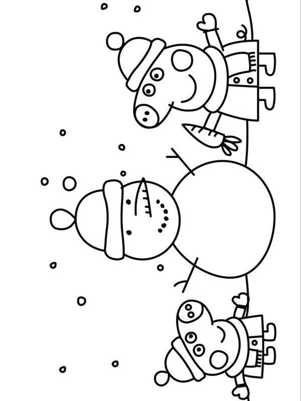 Peppa Pig &amp; George Pig Coloring page