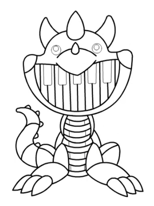 Pianosaurus (Poppy Playtime) Coloring page