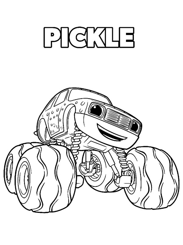 Pickle (Blaze and the Monster Wheels) Coloring page