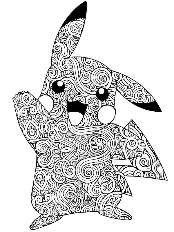 Mandala Pikachu Coloring page