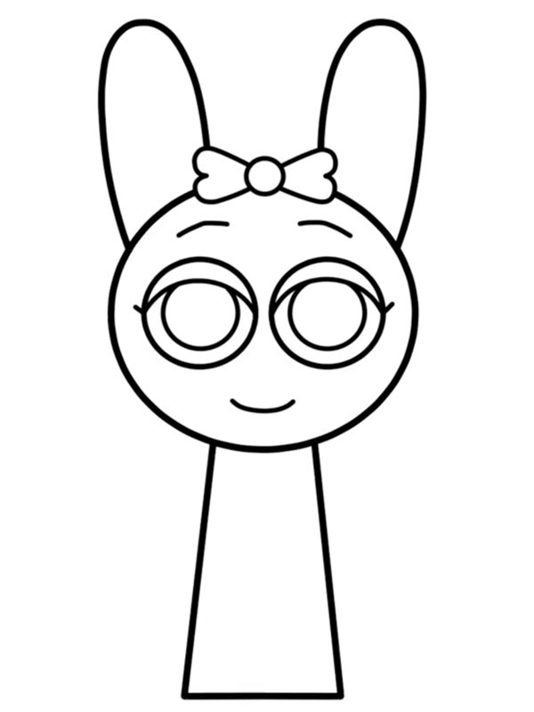 Pinki Incredibox Sprunki Coloring page