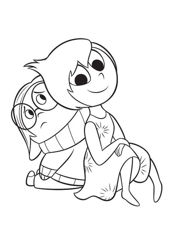 Joy and Sadness Coloring page