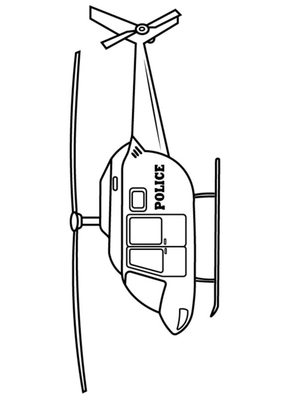 Police helicopter Coloring page