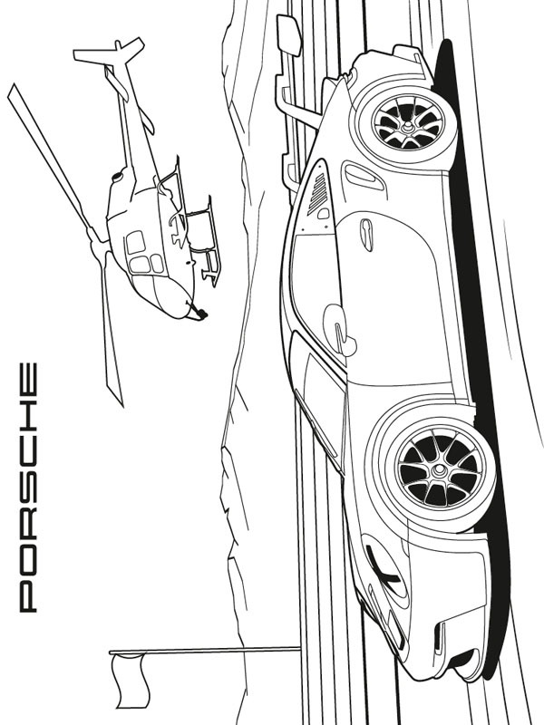 Porsche 911 GT3 Coloring Page - Funny Coloring Pages