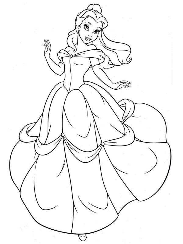 Princess Belle Coloring page