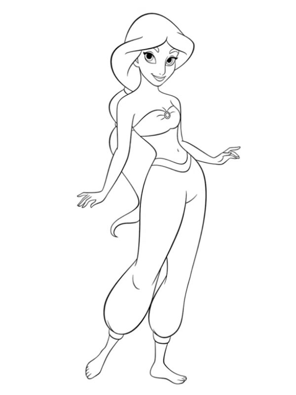 Princess Jasmine Coloring page