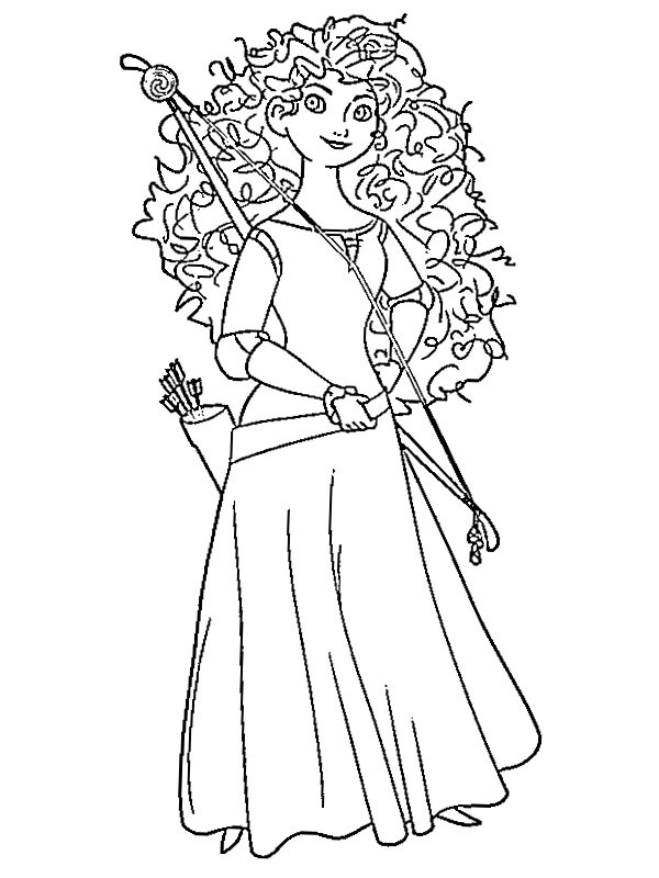 Princess Merida Coloring page