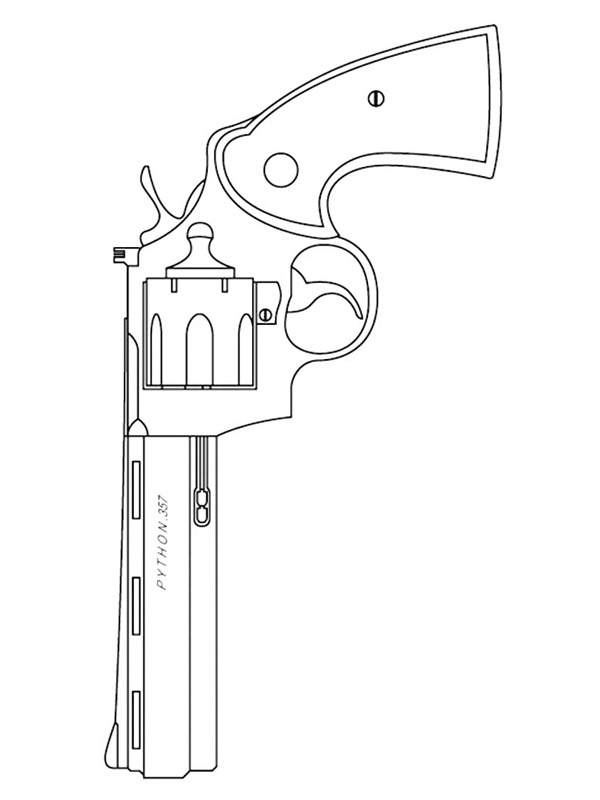 Python 357 Magnum Coloring page