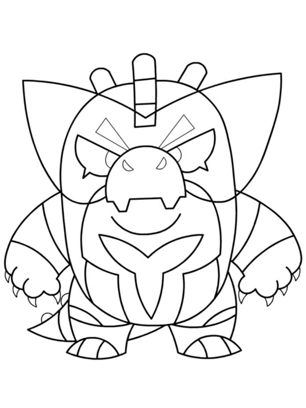 Red Godzilla Buzz Coloring page