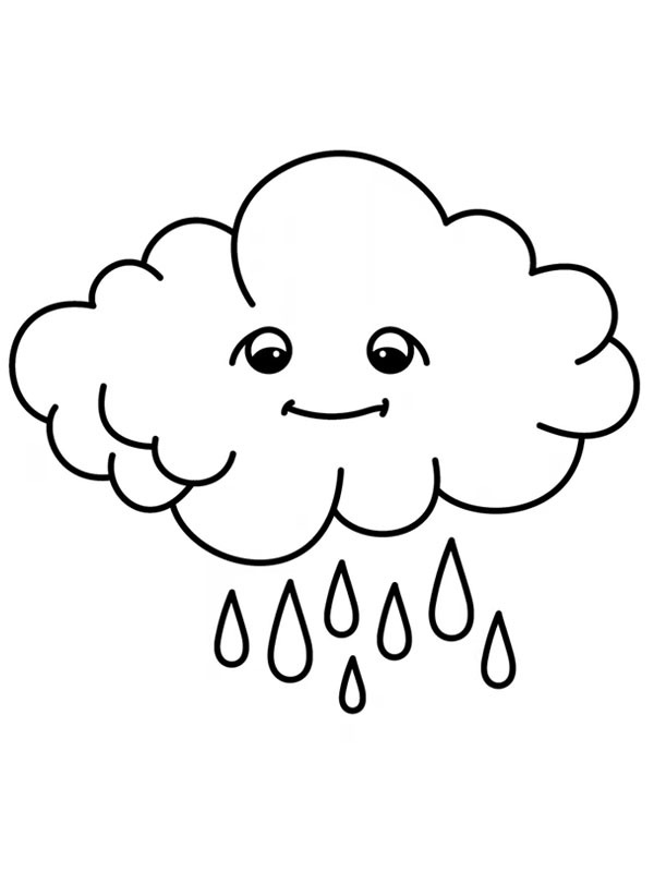 Rain Cloud Coloring page