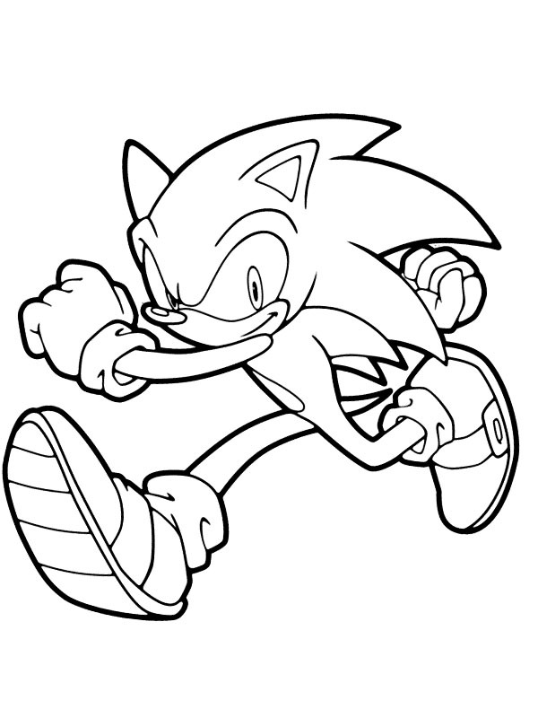 Running Sonic Coloring page