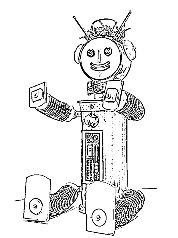 Robin the robot Coloring page