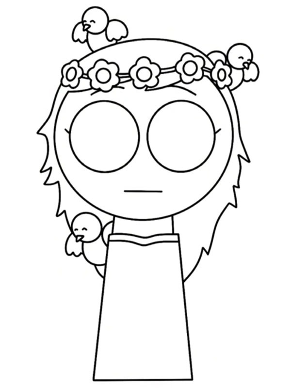 Rose (Incredibox Sprunki) Coloring page