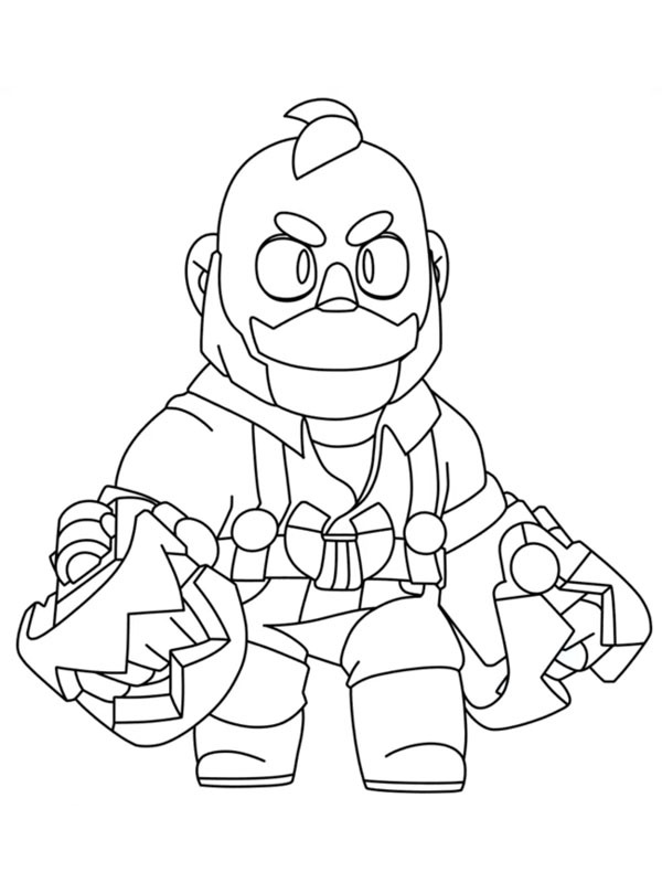 Sam Brawl Stars Coloring page