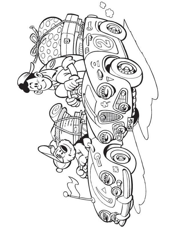 samson and gert on holiday Coloring page