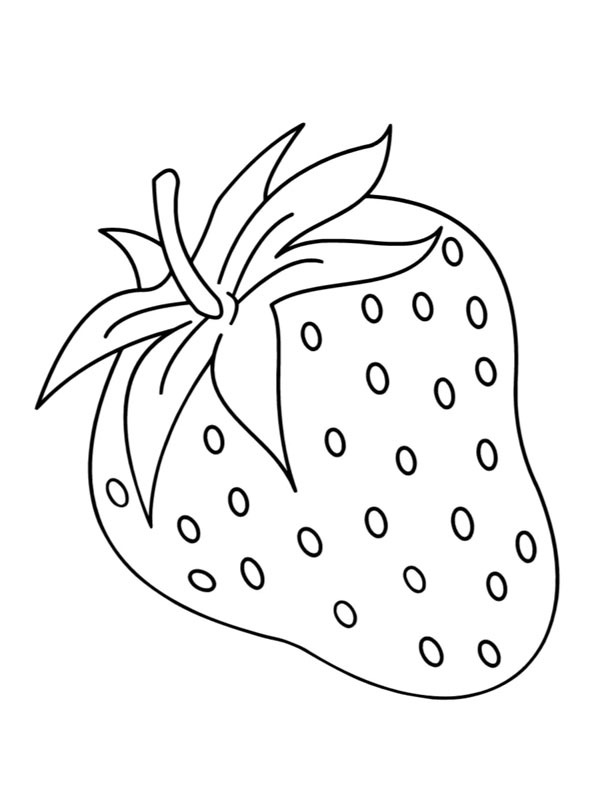 Cute strawberry Coloring page