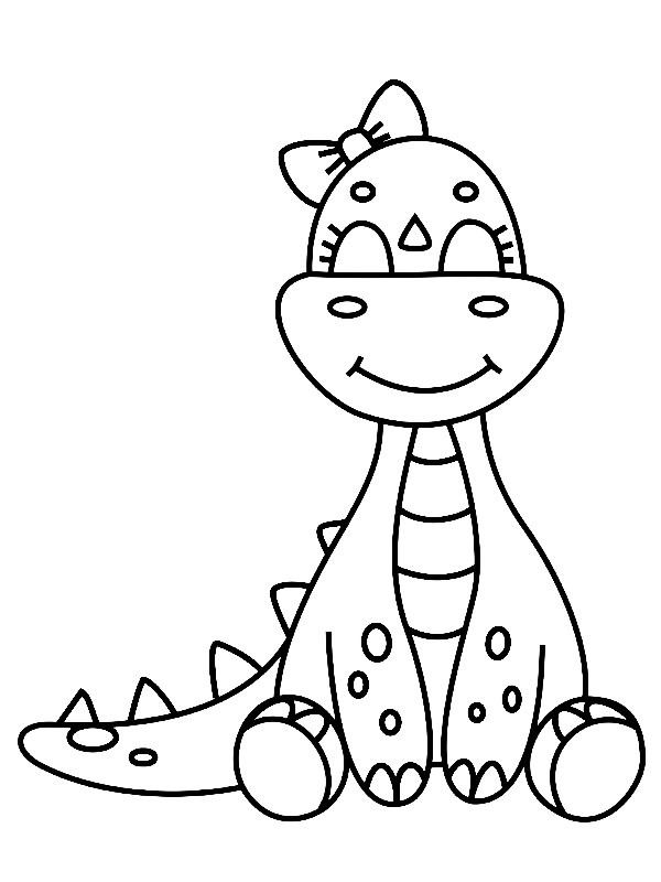 Cute Dinosaur Coloring page