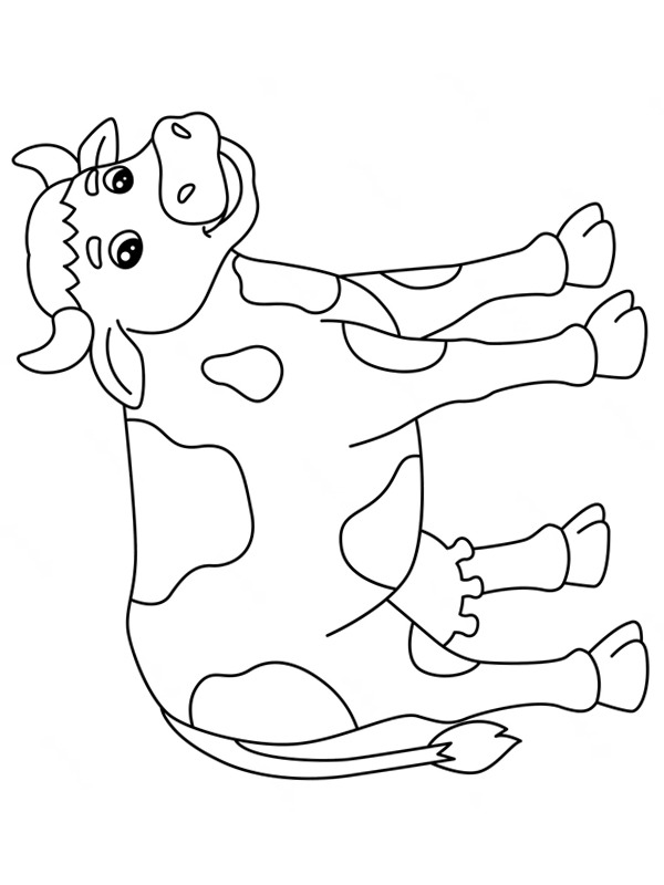 Cute cow Coloring page