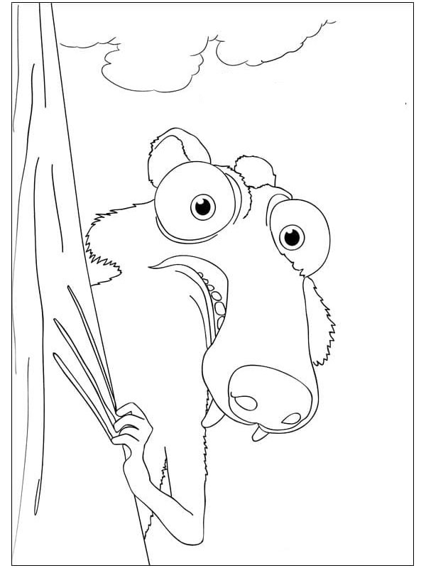 Scrat the squirrel Coloring page