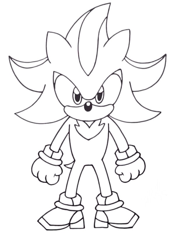 Shadow the Hedgehog Coloring page