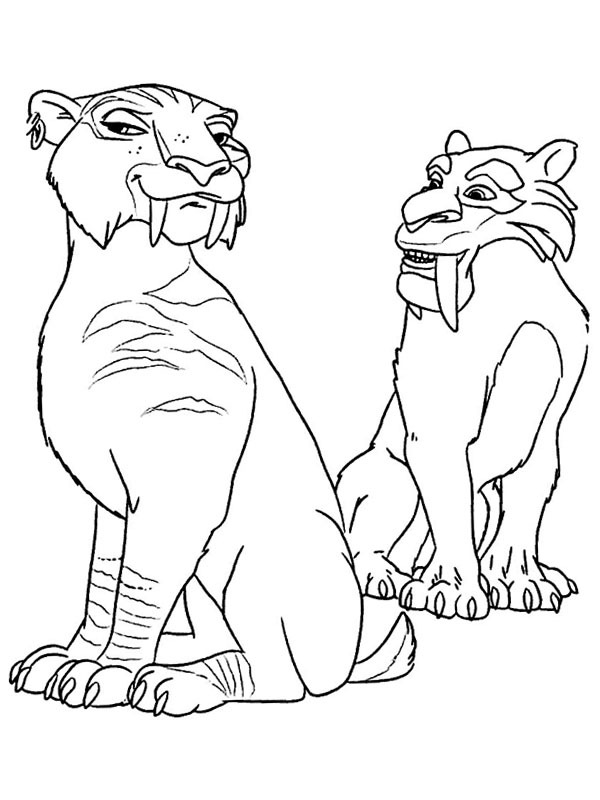 Shira and Diego Coloring page