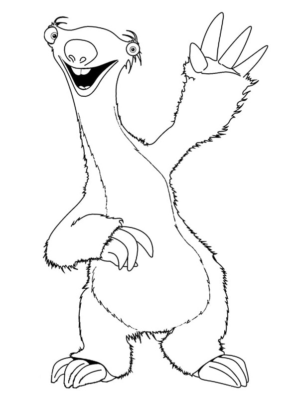 Sid waves Coloring page